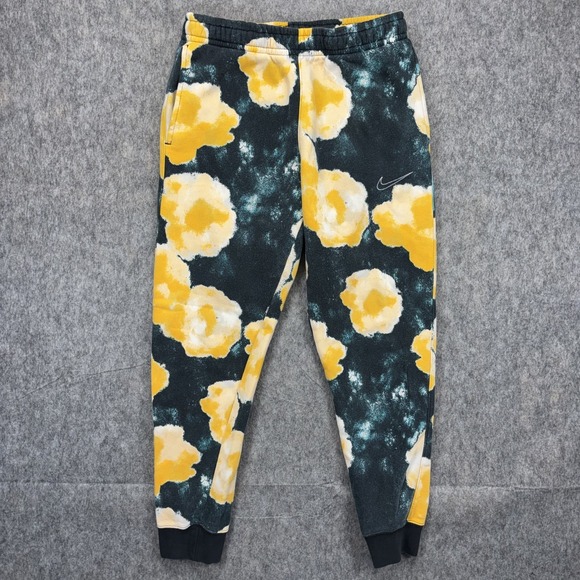 Nike Other - Nike Club Fleece‎ Lounge Joggers Pants Men's Medium Yellow Floral DV5299-010